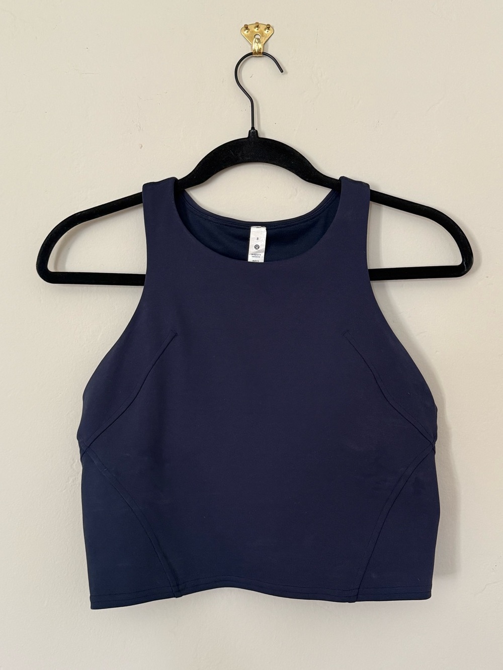 lululemon athletica Navy High-Neck Crop Top